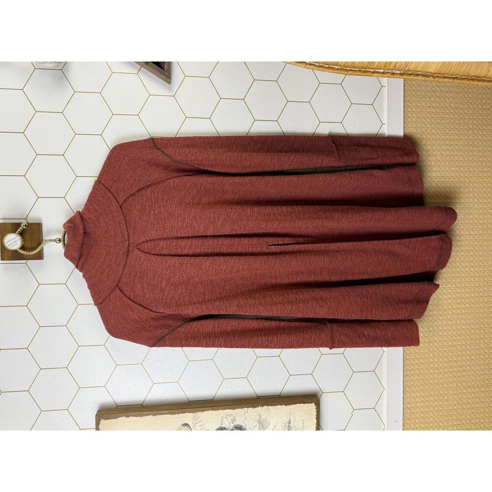 We The Free Rust Red Draped Split Back Turtleneck… - image 3